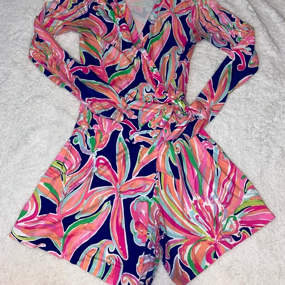 Lilly Pulitzer LongSleeve Wrap Romper - Picture 2 of 5